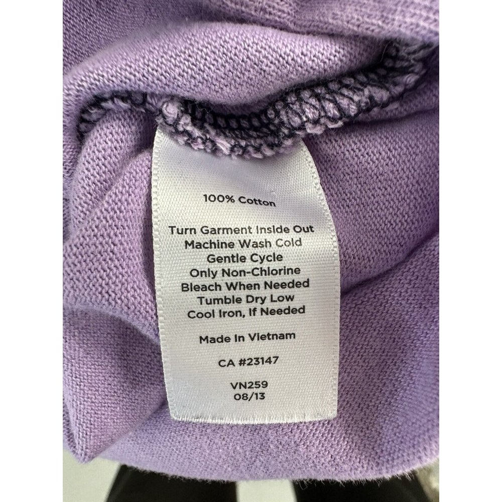 Talbots Women's Size Medium Petite Blouse Top  Blue Striped Cotton Round‎ Neck - Picture 4 of 5